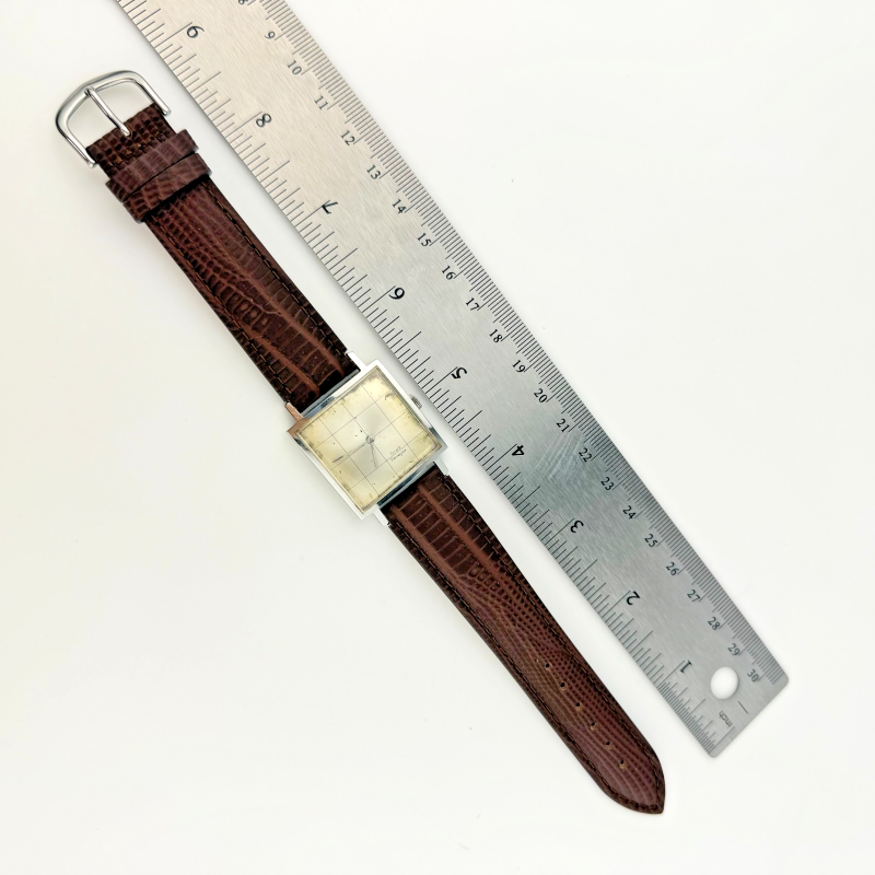 Vintage Girard Perregaux Watch Checker Board Dial Grid Mod Square Manual