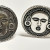 Antique Woman Face Eyes Closed Sterling Silver Cufflinks Made In Mexico