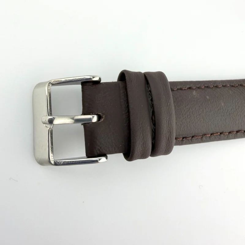 Vintage Waltham 17 Jewel Mechanical Watch Swiss Linen Dial Men's Leather Band