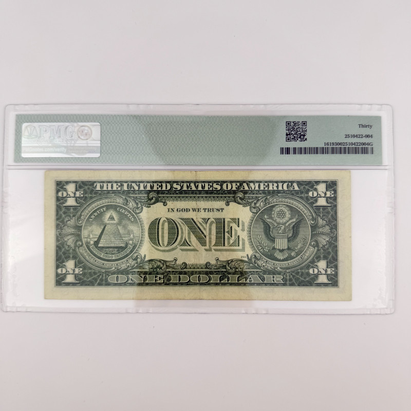 1957 $1 Silver Certificate Fr. 1619 UA Block Priest/Anderson PMG 30 U18792985A