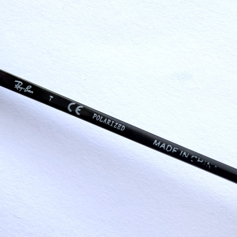 Ray-Ban RB3539 Erika Metal Polarized Black Grey Sunglasses 54mm - Authentic