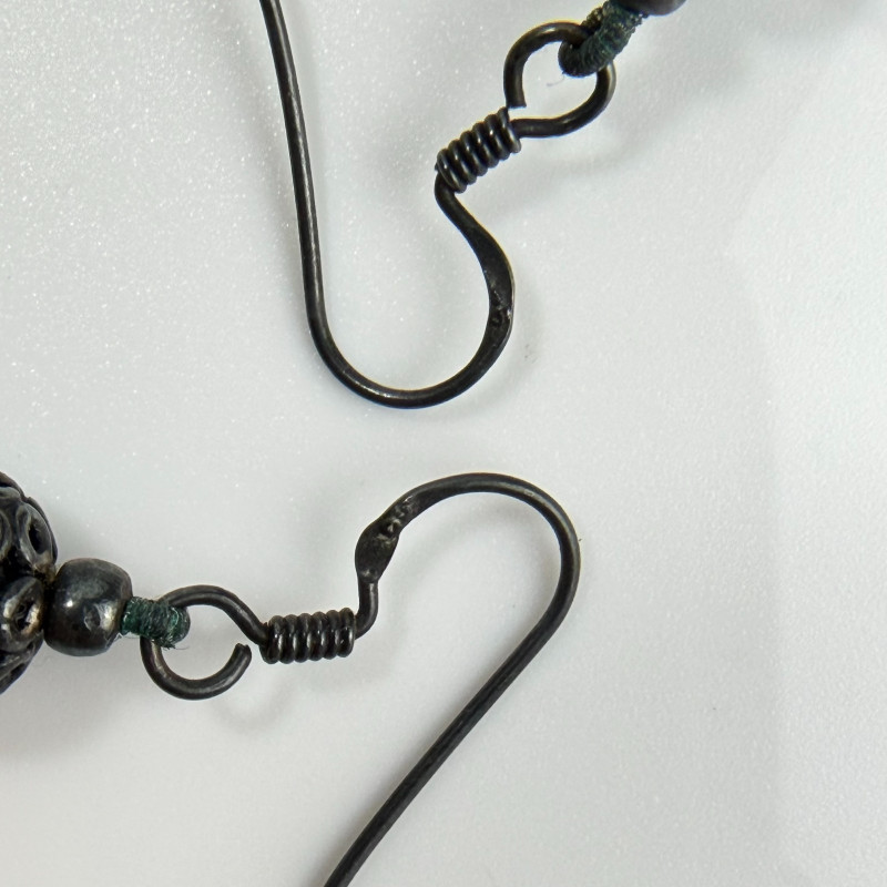 Tibetan Vintage Handmade jewelry set with silver and red coral beads