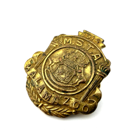 Vintage 1914 military pin M.S.T.A. Kalamazoo. Gustavo Fox Co.WWI MINI PIN.