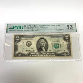 Fr 1935-B* (B* Block) $2 1976 FRN New York PMG 53