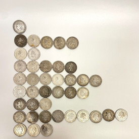Lot of 41 Silver Coins 1000 REIS Brazil Silver Coins 1906-1913