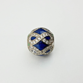 NINA Sterling Silver Charm with Enamel and CZ Comparable To Pandora