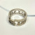 Tiffany & Co. Atlas 18K White Gold Three Diamond Open Band Ring Size 6