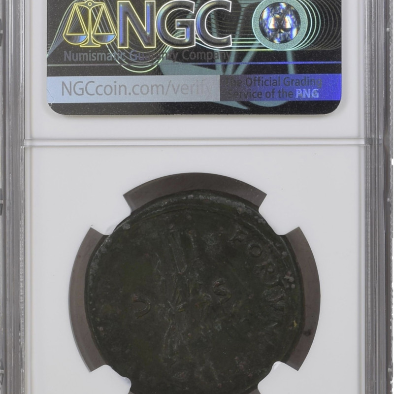 ROMAN EMPIRE NERVA,AD96-98AE SESTERTIUS,Fortuna.Scratches Historical Scholar