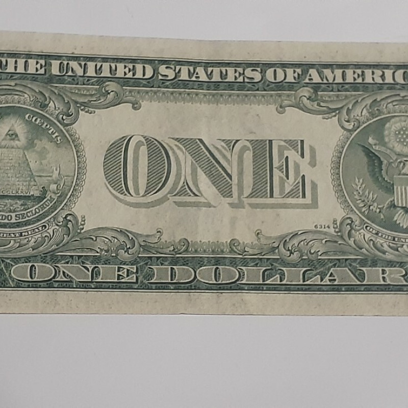 1957 One Dollar Bill Silver Certificate Average Circulated Blue Seal VG-AU