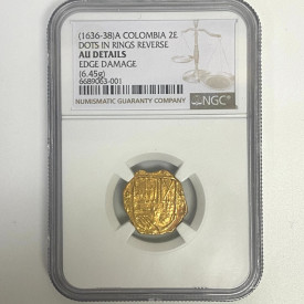 (1636-38)A COLOMBIA 2 ESCUDOS NGC DETAILS