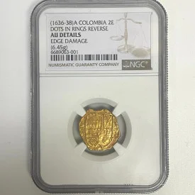 (1636-38)A COLOMBIA 2 ESCUDOS NGC DETAILS