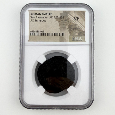 ROMAN EMPIRE Severus Alexander (AD 222-235) AE Sestertius – NGC VF