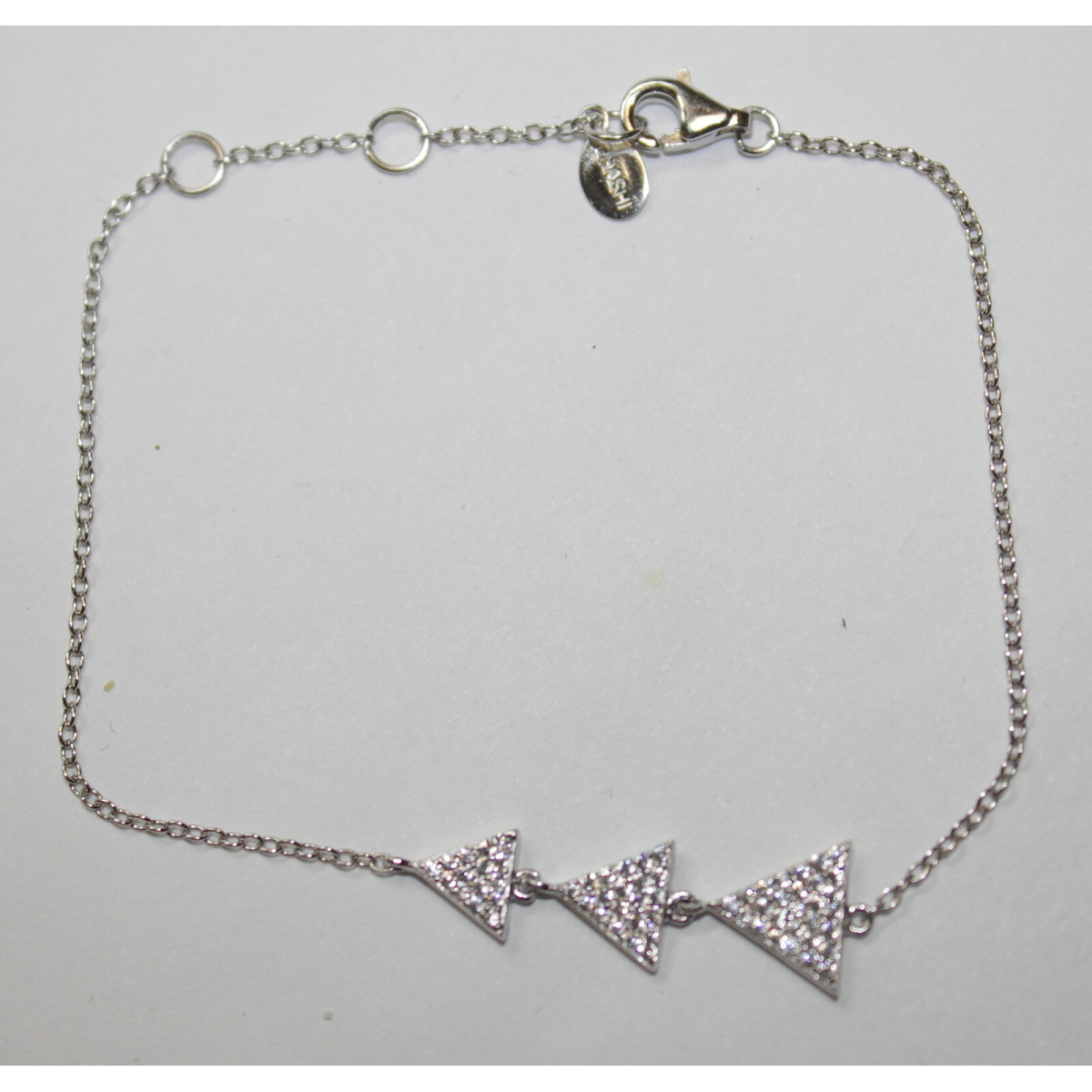 Shashi Sterling Silver Triangular Shaped Studded Bracelet 