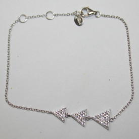 Shashi Sterling Silver Triangular Shaped Studded Bracelet 