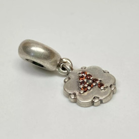 Pandora Silver Special Number 4 Dangle with Garnet - 790550GA4