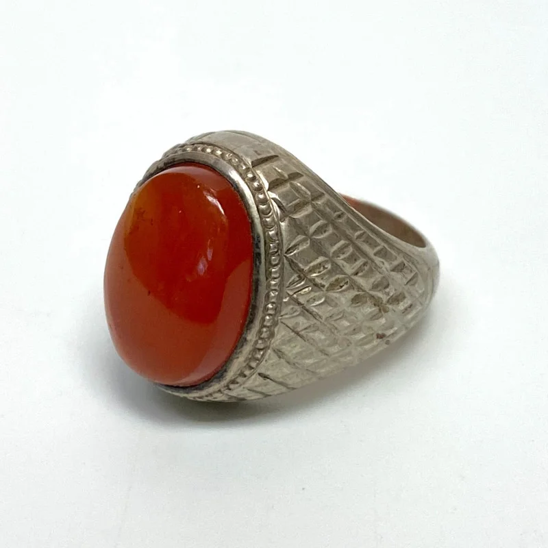 Agate Stone Sliver Ring - 9.5