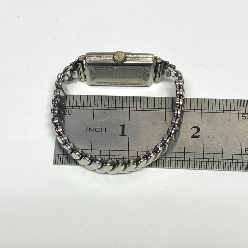 Rare Vintage Kestenmade 18K White Gold & Platinum Ladies Watch - Diamond Accents