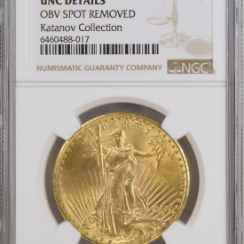 1927 US Gold $20 Saint-Gaudens Double Eagle NGC UNC DETAILS