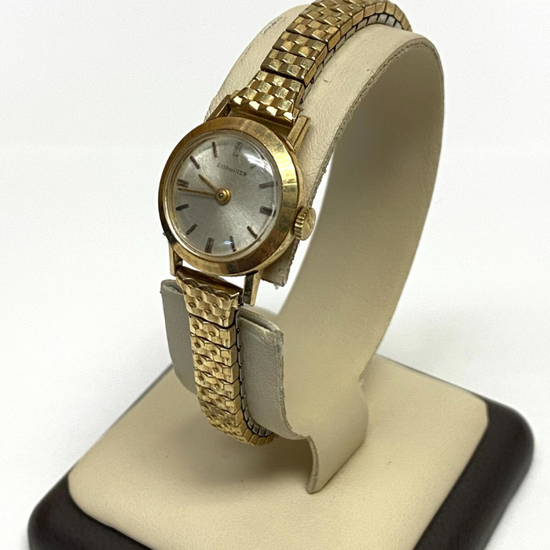 Longines Ladies 10k Gold Filled Case & Band, Mechanical Wind Up Watch, Working