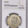 1968 D NGC AU 58 HALF DOLLAR SILVER KENNEDY DOLLAR