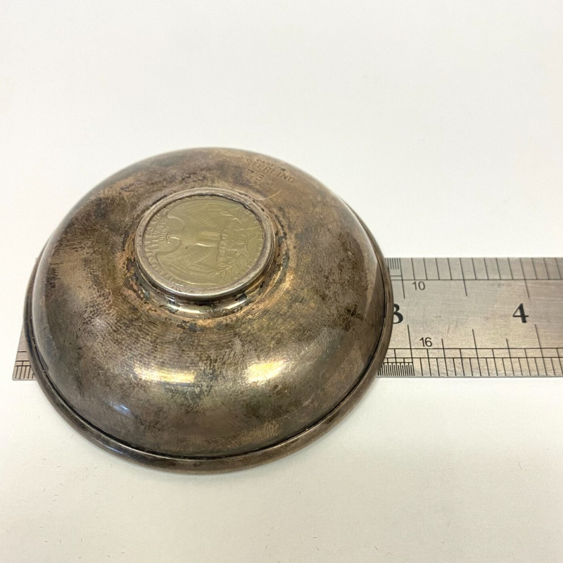 Vintage 760 Sterling Silver 1967 Washington Quarter Coin Bowl Dish Vintage 760 Sterling Silver 1967 Washington Quarter Coin Bowl Dish