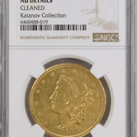 1871-S $20 Liberty Head Gold Double Eagle NGC AU DETAILS