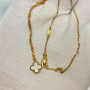 Van Cleef & Arpels Sweet Alhambra Necklace 18k Yellow Gold Mother of Pearl