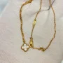 Van Cleef & Arpels Sweet Alhambra Necklace 18k Yellow Gold Mother of Pearl