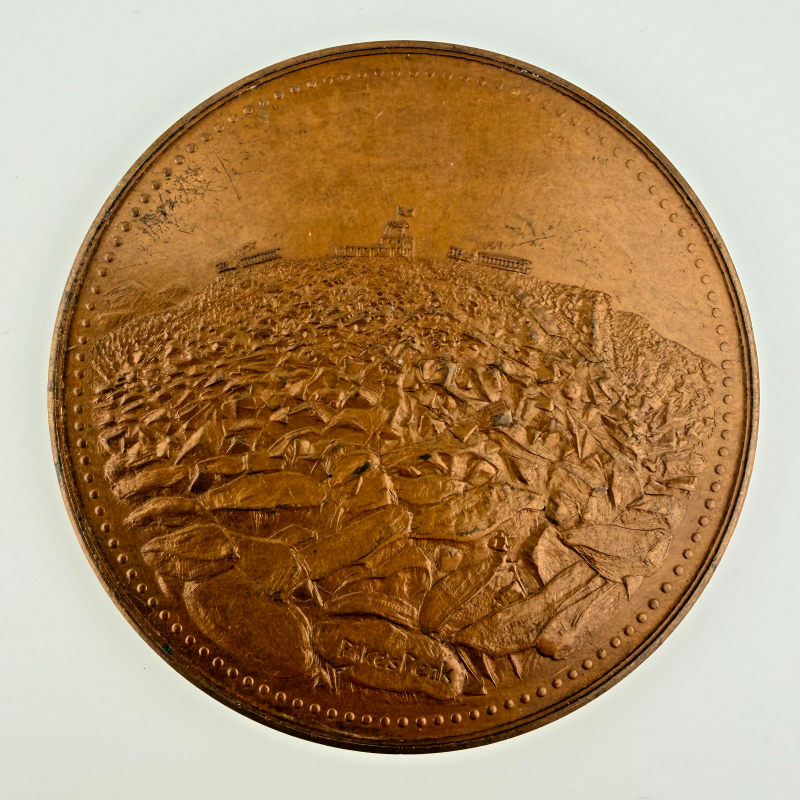 1905 Bronze G.A.R. Medal - 39th National Encampment, Pikes Peak Denver, Co.