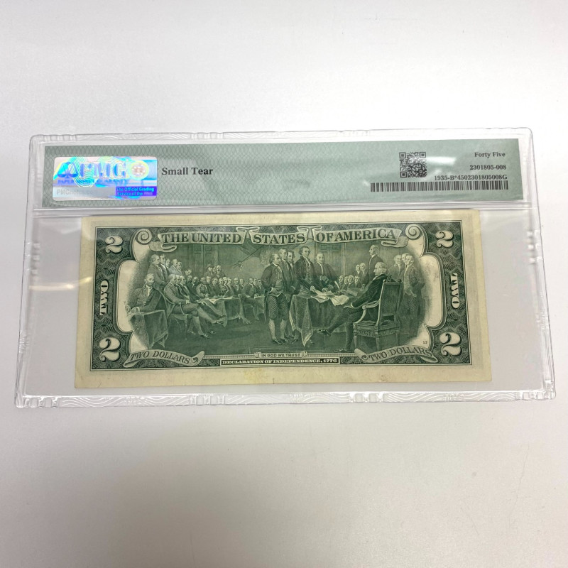 Fr 1935-B* (B* Block) $2 1976 FRN New York PMG 45 Fr 1935-B* (B* Block) $2 1976 FRN New York PMG 45