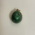 Antique Sterling Silver Enamel Egg shape green with gold designs
