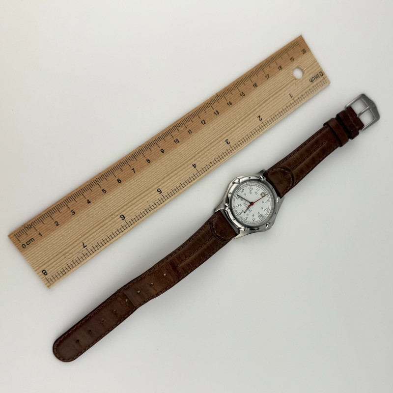 Vintage Wenger S.A.K Design Swiss Army Mens Watch w Original Leather Strap WR 50