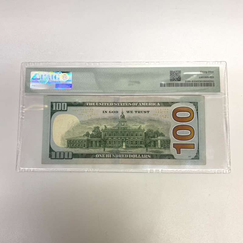 Fr 2188-B $100 2013 FRN New York Low Serial Number  MB 00000028 M PMG 35 Fr 2188-B $100 2013 FRN New York Low Serial Number  MB 00000028 M PMG 35