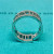 Tiffany & Co. Atlas 18K White Gold Three Diamond Open Band Ring Size 6