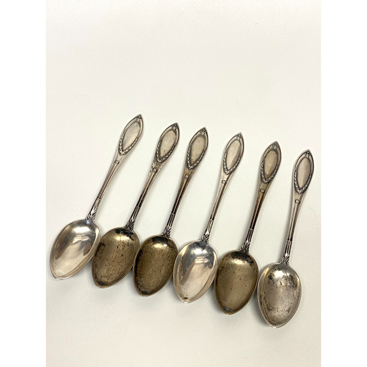 Set Of 6 Antique German 800 Silver Spoons