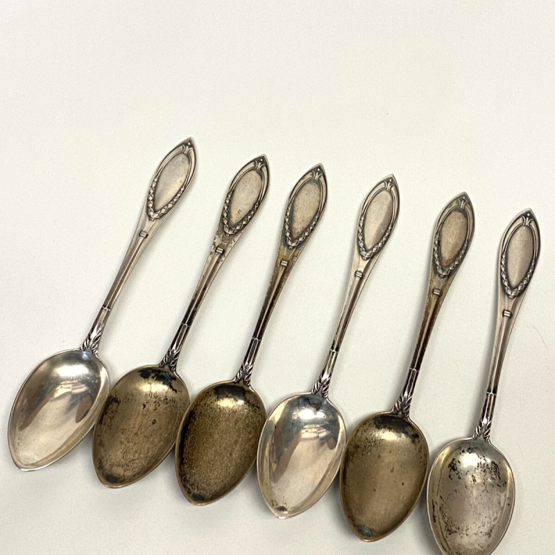 Set Of 6 Antique German 800 Silver Spoons Set Of 6 Antique German 800 Silver Spoons