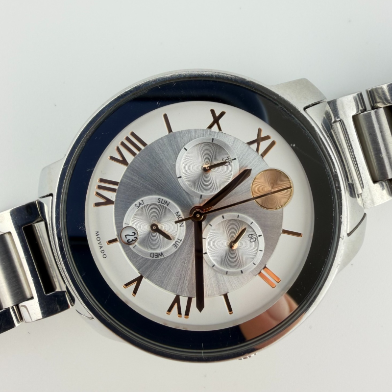 Movado Bold Chronograph Stainless Steel Watch - 40mm White Dial