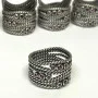 Designer Pandora Sterling Silver Hidden Romance Rhodolite Wrap Ring, Size 7