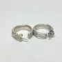 Authentic PANDORA 925 Organically Shaped 18.2mm Hoop Earrings