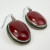 Vintage Old Custom Jewelry Natural Agate Oval Gemstone Earrings Boho