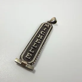 Egyptian Hieroglyphic Elegant Sterling Silver CARTOUCH personalize MICHELLE