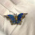 Vintage 800 Silver and Enamel Butterfly Pin