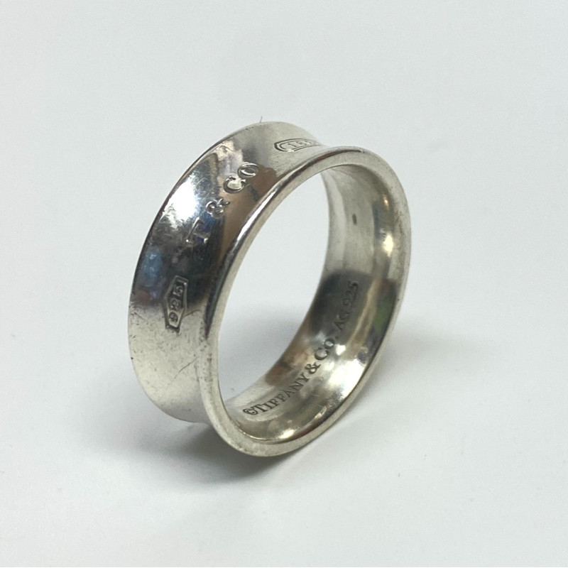Tiffany & Co. 1837 Wide Ring in Sterling Silver Concave Band - Size 7.5