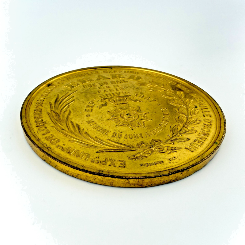 Antique Erard Piano Exhibition Medal Gilt Bronze 3" 1851-1867