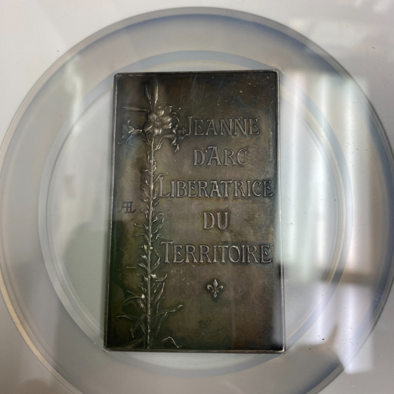 France Silver Jeanne D'Arc Dupuis - (67x41mm) Medal NGC AU 55