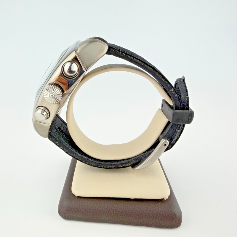 Locman Titanio 1970 Titanium Chronograph Watch 46mm Case Black Cordura Strap