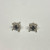 Sterling Silver Cross Diamond &  Black Diamond Woman's Earrings