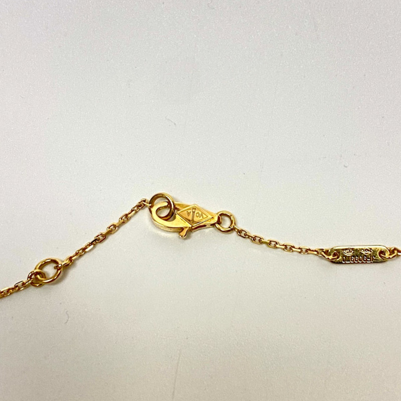 Van Cleef & Arpels Sweet Alhambra Necklace 18k Yellow Gold Mother of Pearl