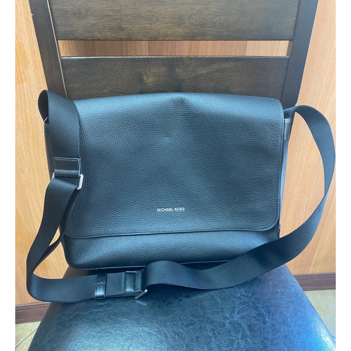 Michael Kors Mason Explorer Leather Messenger Bag