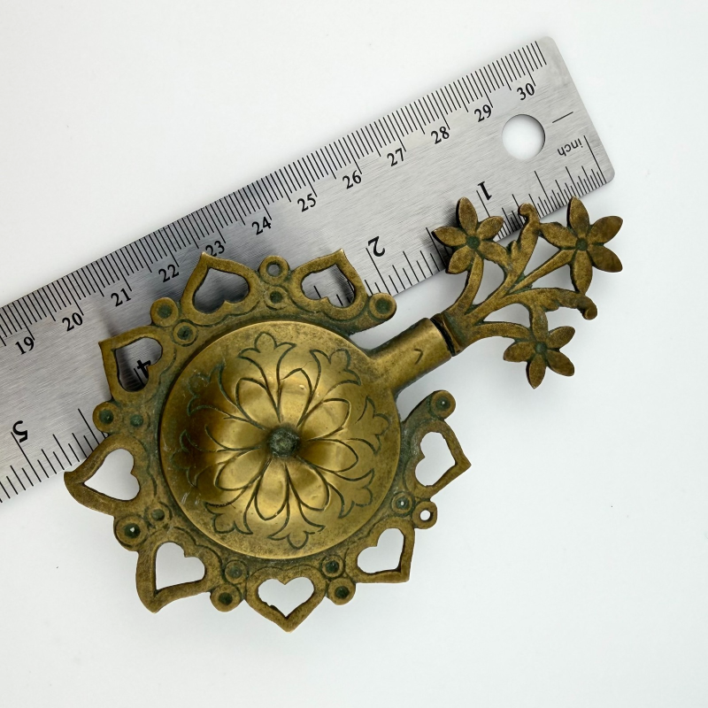 Antique Old Rare Islamic Brass Kohl Container Surma Dani - Eyeliner Pot